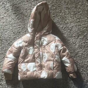 GAP Tan and White Hooded Jacket
